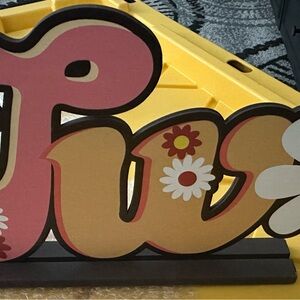 New Retro Flower Power Standing Sign photo prop stand cute